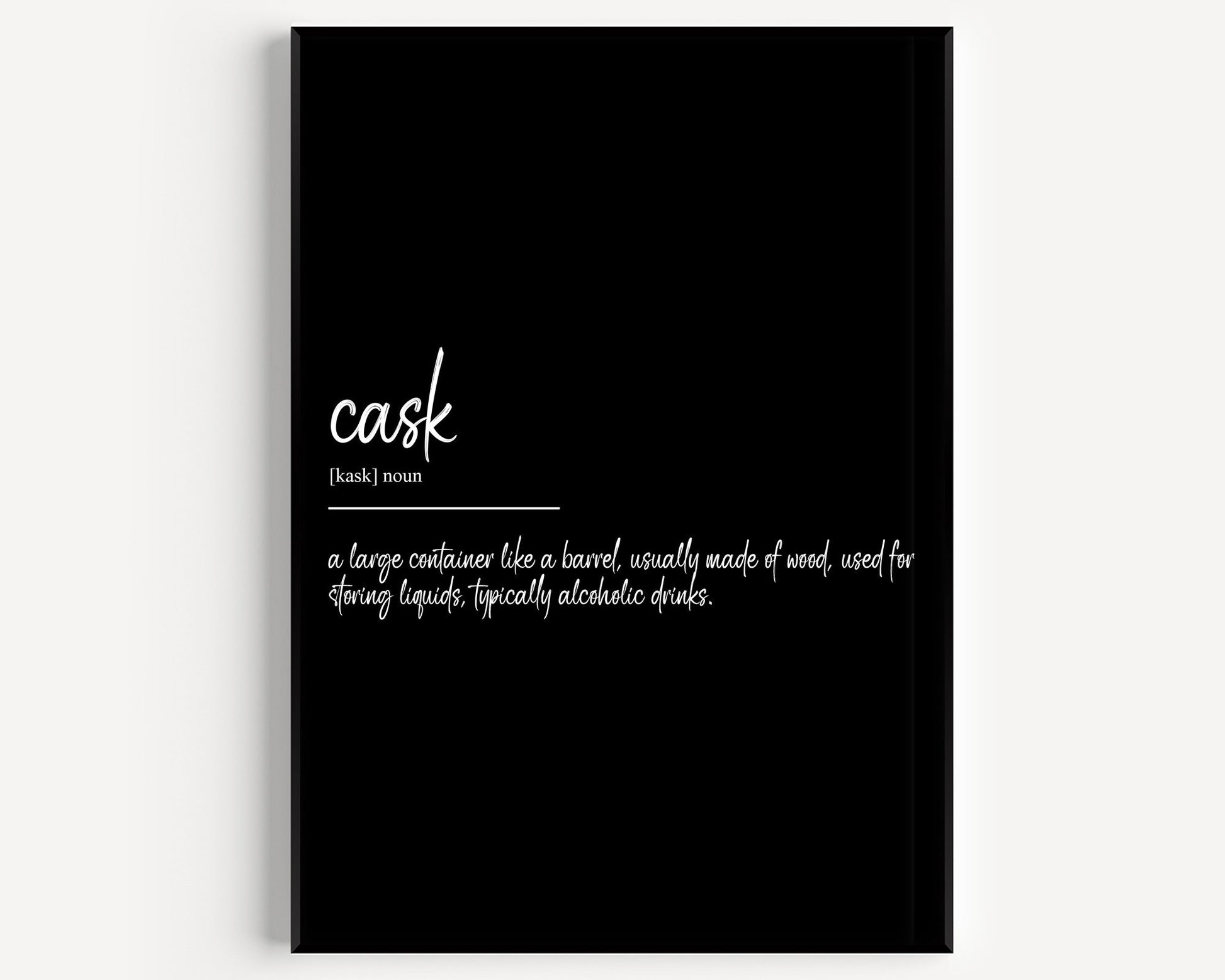 Cask Definition Print - Magic Posters