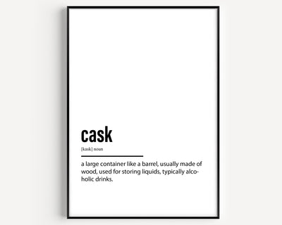 Cask Definition Print - Magic Posters