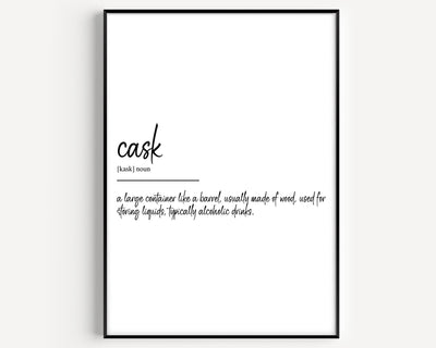Cask Definition Print - Magic Posters