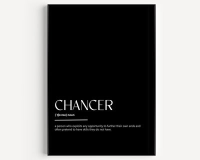 Chancer Definition Print - Magic Posters