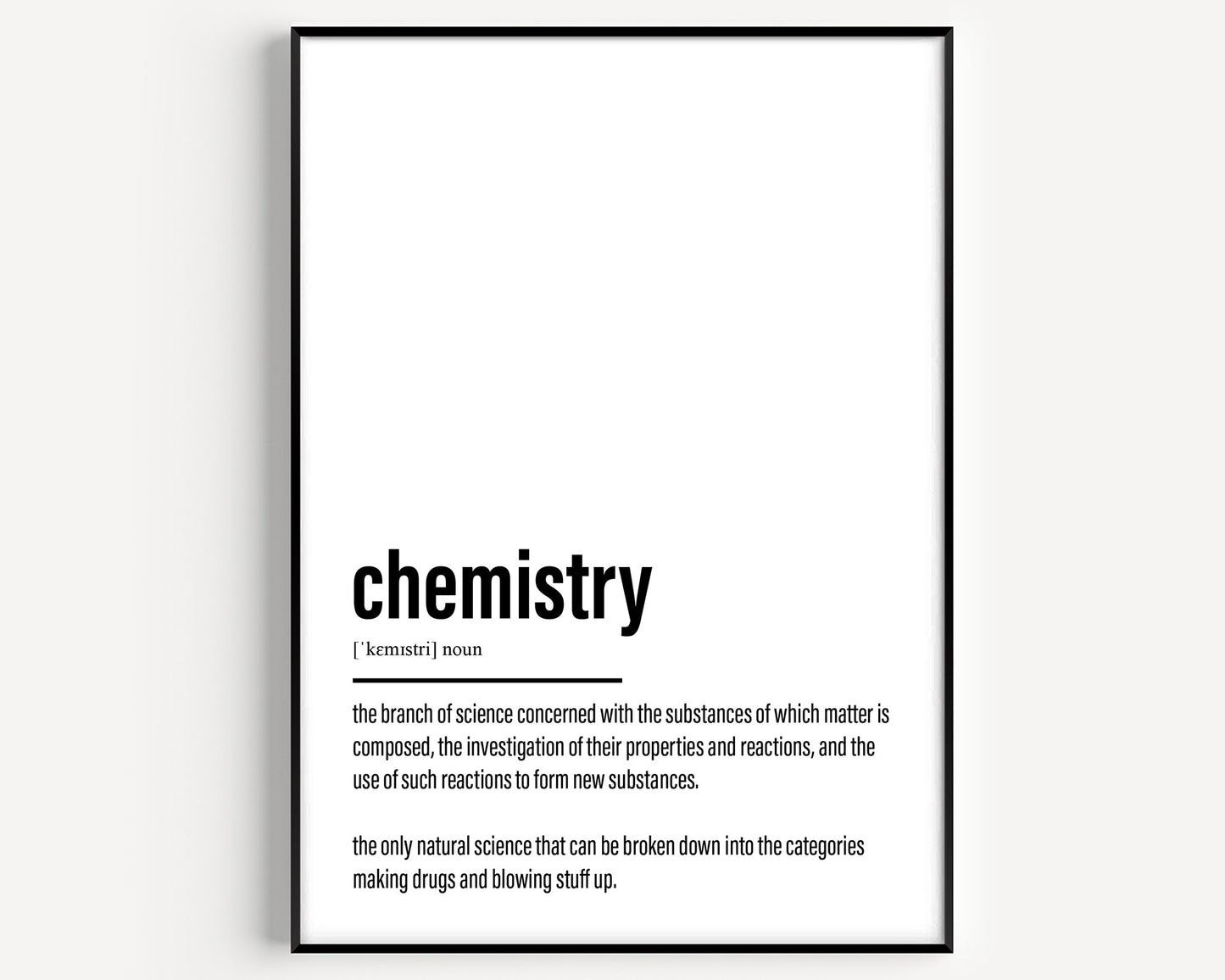 Chemistry Definition Print - Magic Posters