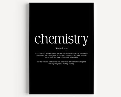Chemistry Definition Print - Magic Posters