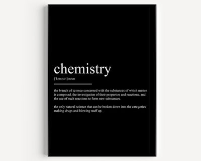 Chemistry Definition Print - Magic Posters