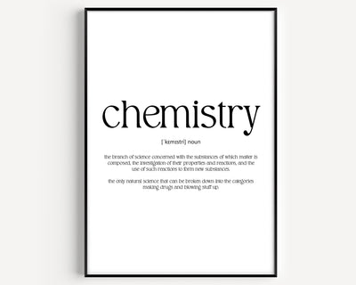 Chemistry Definition Print - Magic Posters