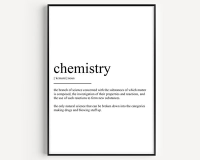 Chemistry Definition Print - Magic Posters