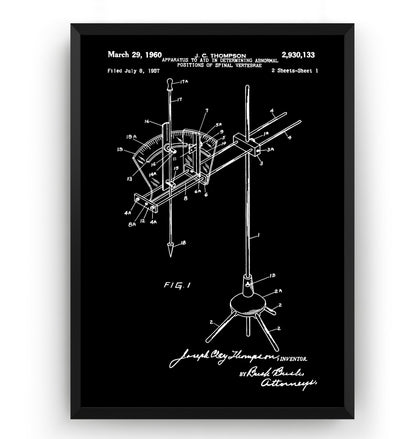 Chiropractic Treatment Table Apparatus 1960 Patent Print - Magic Posters