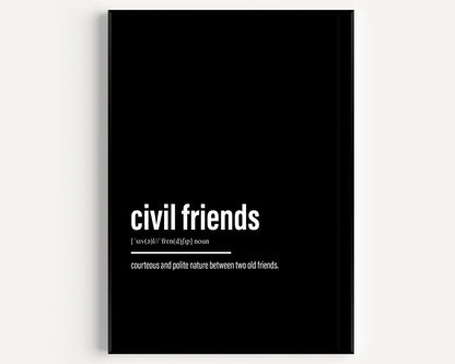 Civil Friends Definition Print - Magic Posters
