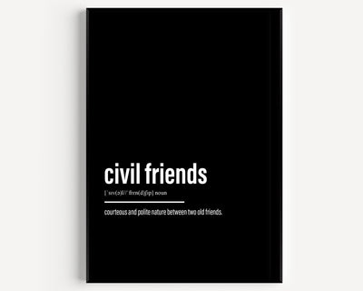 Civil Friends Definition Print - Magic Posters