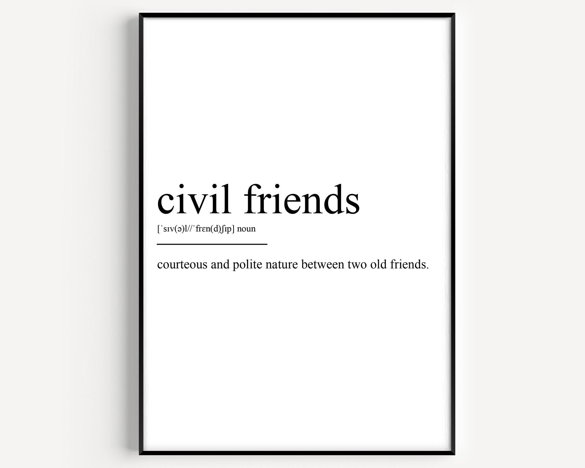 Civil Friends Definition Print - Magic Posters