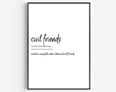 Civil Friends Definition Print - Magic Posters