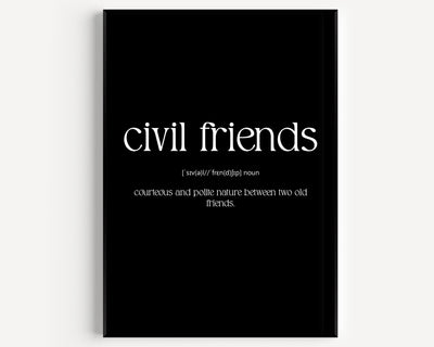 Civil Friends Definition Print - Magic Posters
