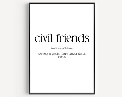 Civil Friends Definition Print - Magic Posters