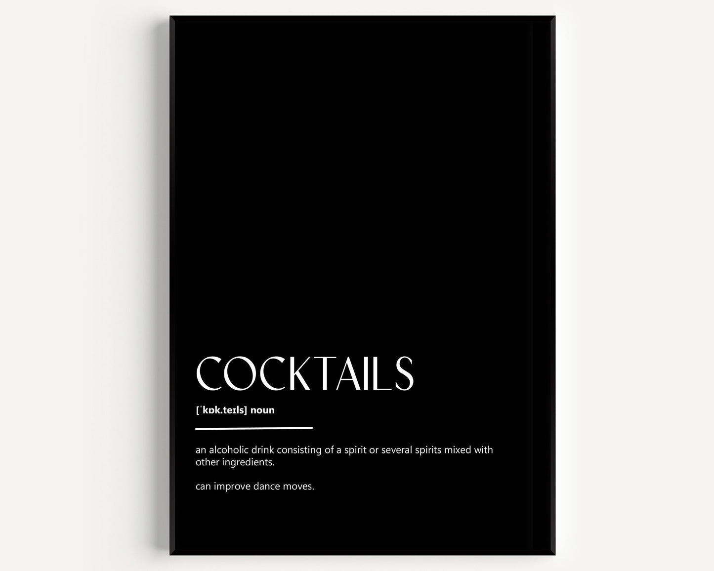 Cocktails Definition Print - Magic Posters
