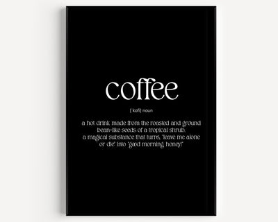 Coffee Definition Print - Magic Posters