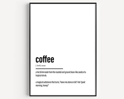 Coffee Definition Print - Magic Posters