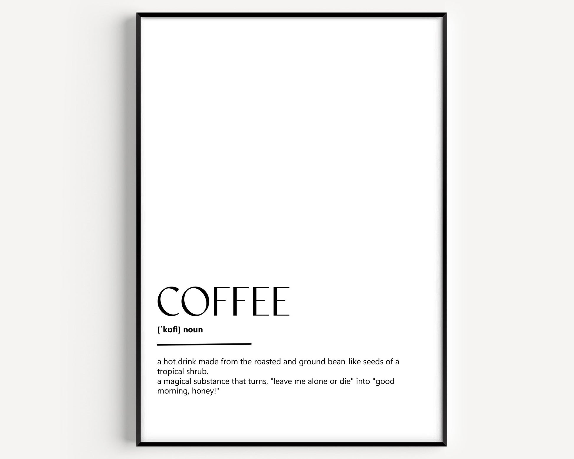 Coffee Definition Print - Magic Posters