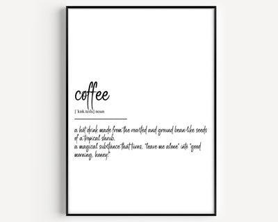 Coffee Definition Print V2 - Magic Posters