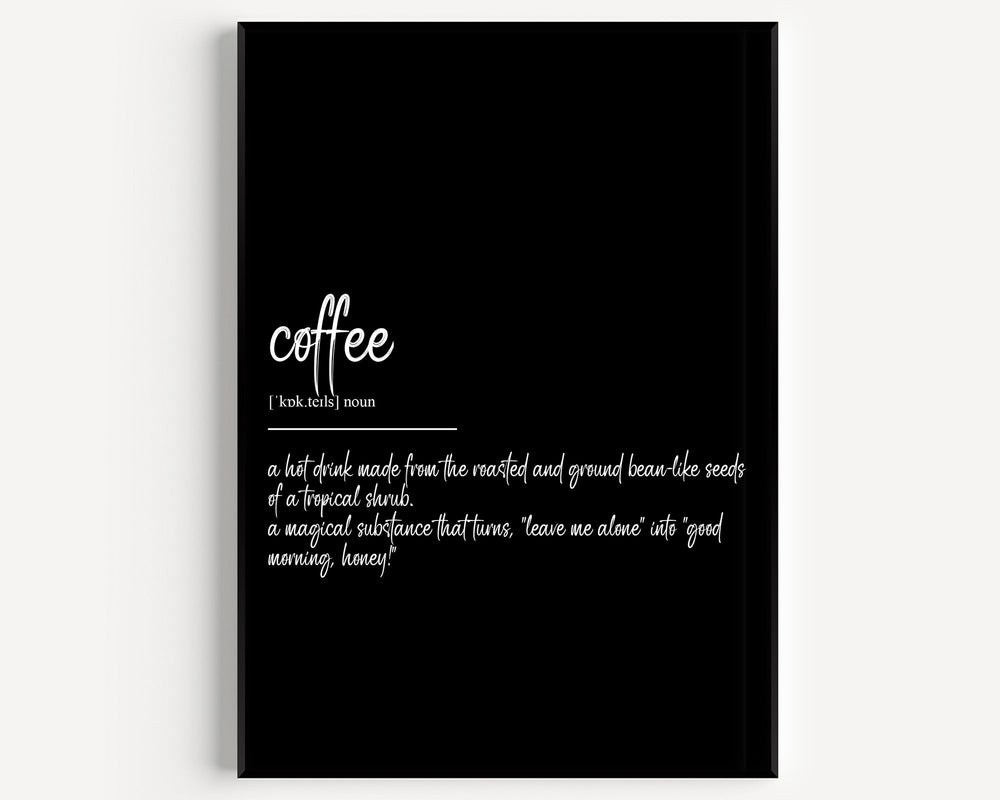 Coffee Definition Print V2 - Magic Posters