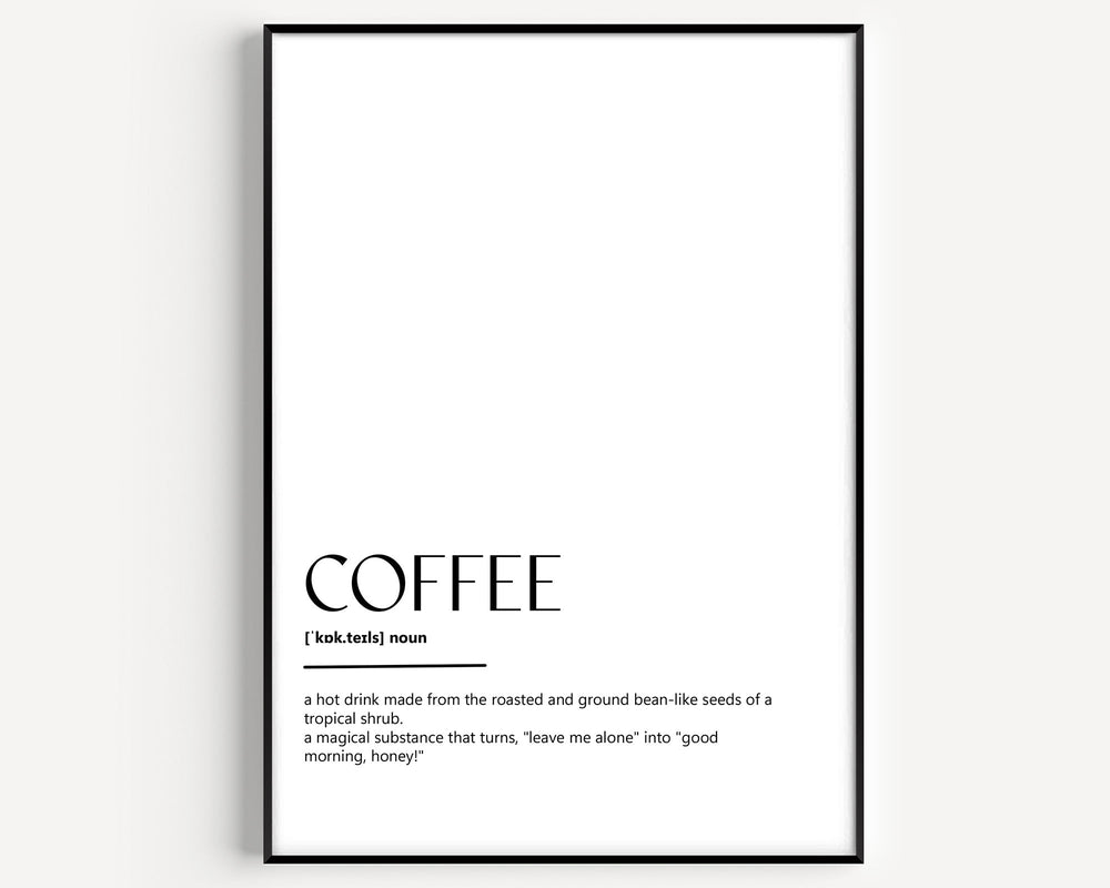 Coffee Definition Print V2 - Magic Posters