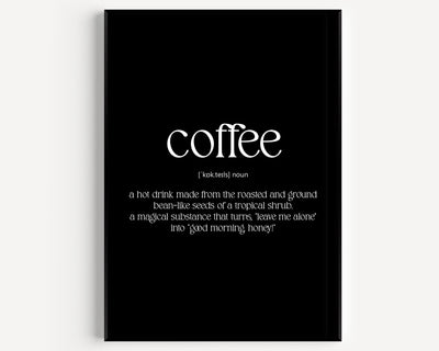 Coffee Definition Print V2 - Magic Posters