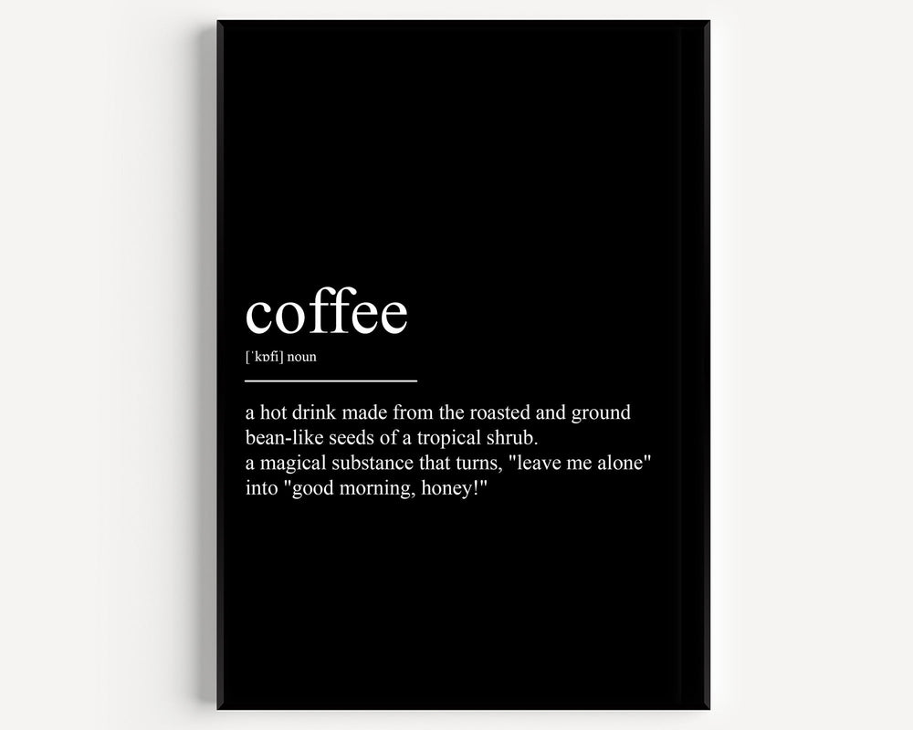 Coffee Definition Print V2 - Magic Posters