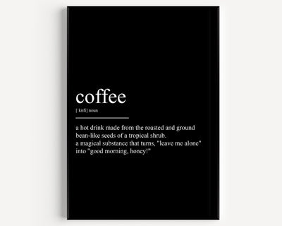 Coffee Definition Print V2 - Magic Posters