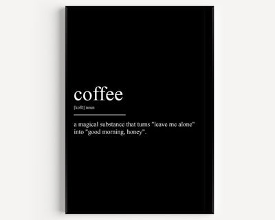 Coffee Definition Print V3 - Magic Posters