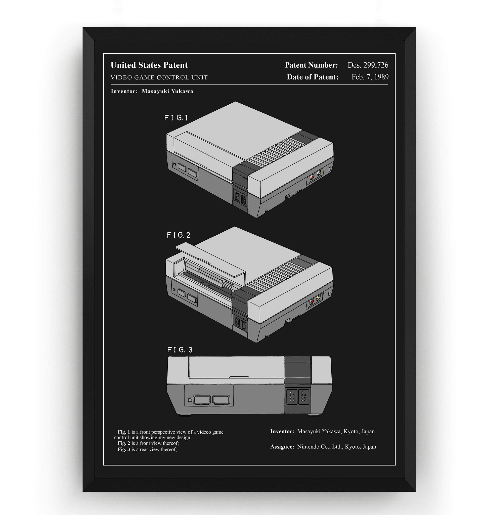 Colourised NES Patent Print - Magic Posters