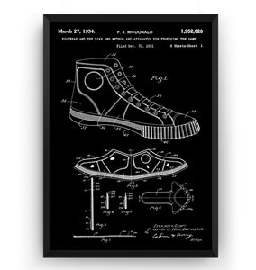 Converse Shoe 1934 Patent Print - Magic Posters