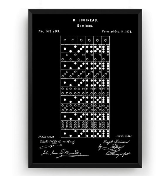 Dominoes 1873 Patent Print - Magic Posters