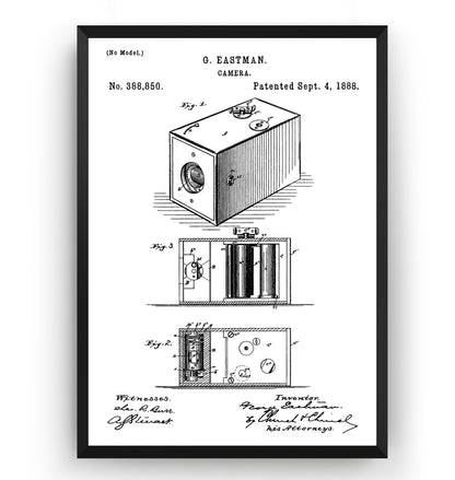 Eastman Kodak Camera 1888 Patent Print - Magic Posters
