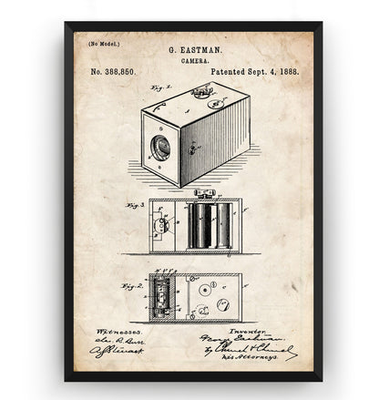 Eastman Kodak Camera 1888 Patent Print - Magic Posters