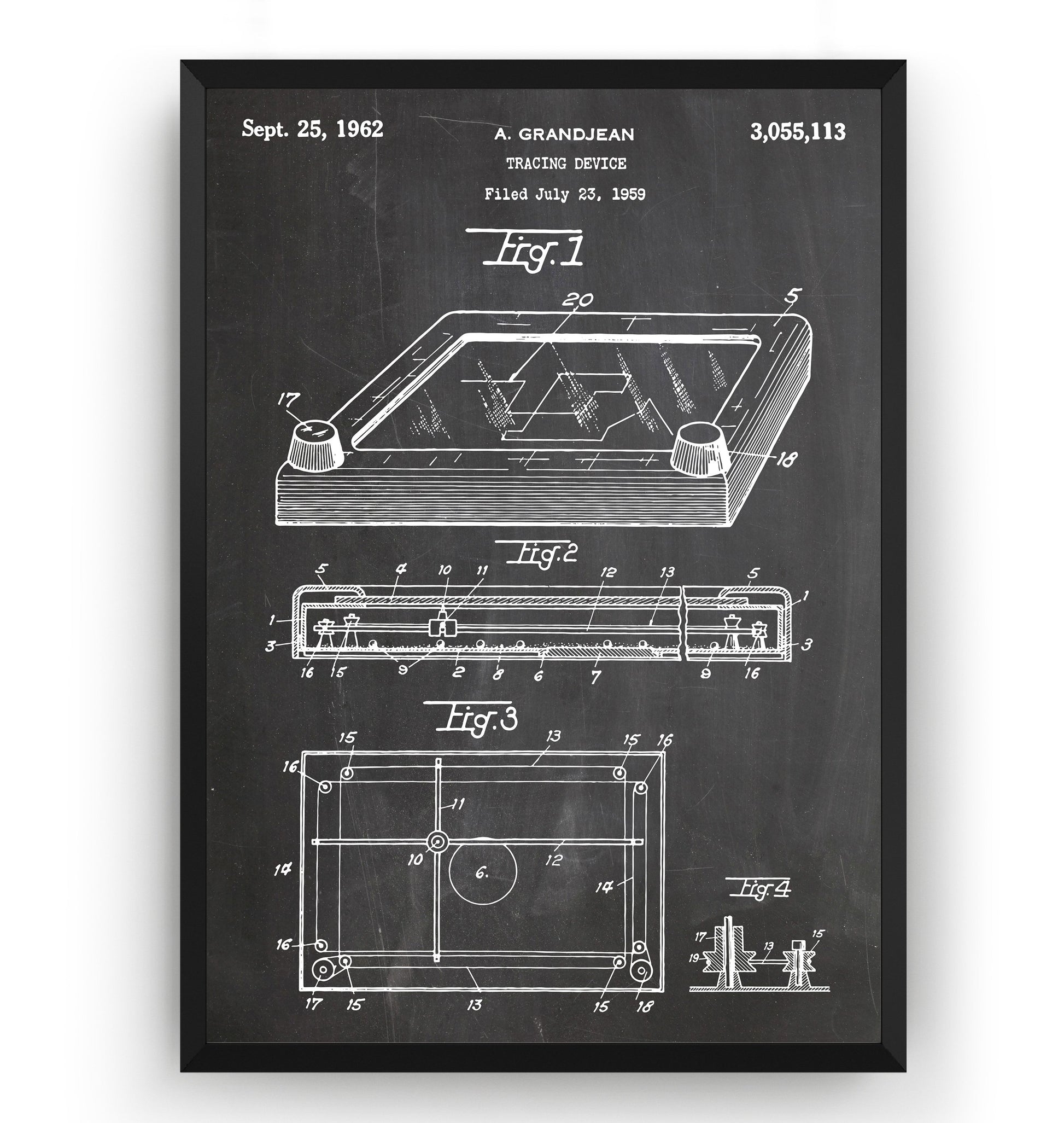 Etch A Sketch 1962 Patent Print - Magic Posters
