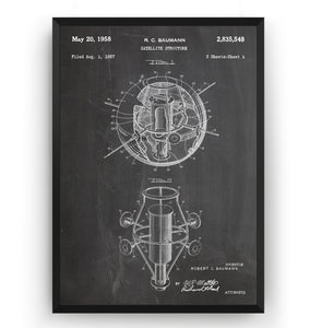 First American Satellite 1958 Patent Print - Magic Posters