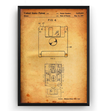 Floppy Disk Patent Print - Magic Posters