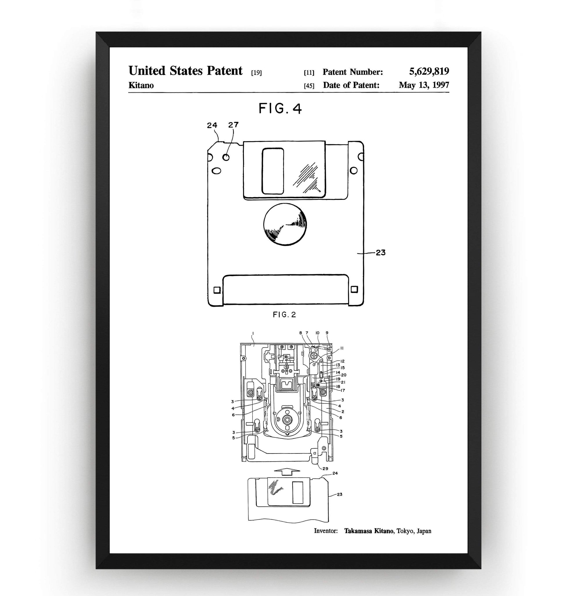 Floppy Disk Patent Print - Magic Posters