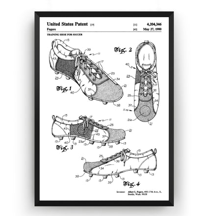 Football Boots Patent Print - Magic Posters