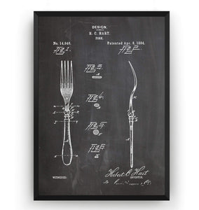 Fork 1884 Patent Print - Magic Posters