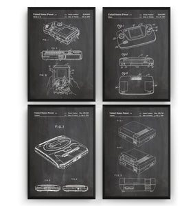 Gamer Set Of 4 Patent Prints - Magic Posters