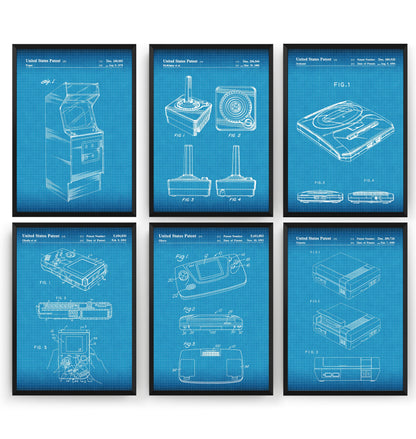 Gaming Set Of 6 Patent Prints - Magic Posters