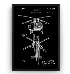 Helicopter 1946 Patent Print - Magic Posters
