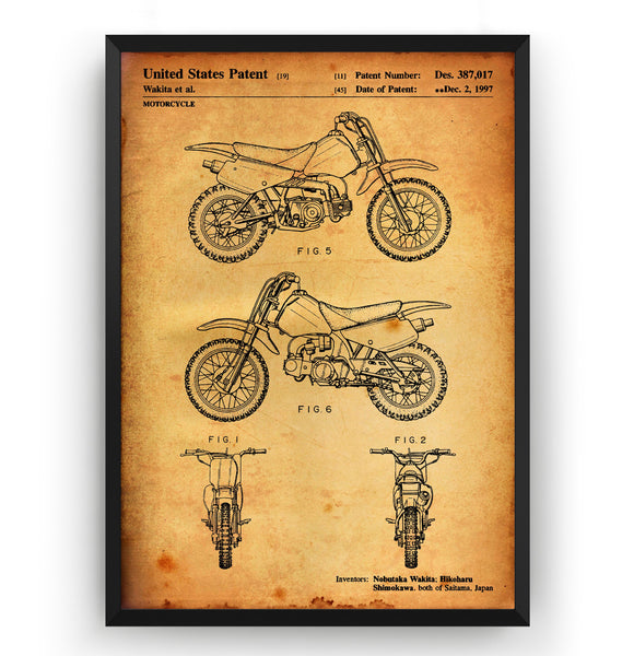 Honda Dirt Bike 1997 Patent Print - Magic Posters