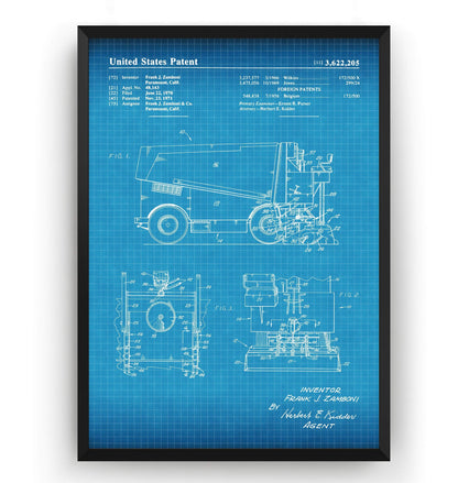 Ice Resurfacing Machine Patent Print - Magic Posters
