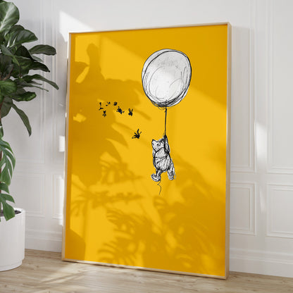Winnie The Pooh Print (Balloon) - Magic Posters