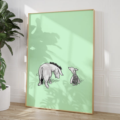 Eeyore and Piglet Print - Magic Posters