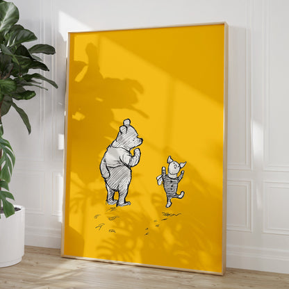 Winnie The Pooh and Piglet Print - Magic Posters