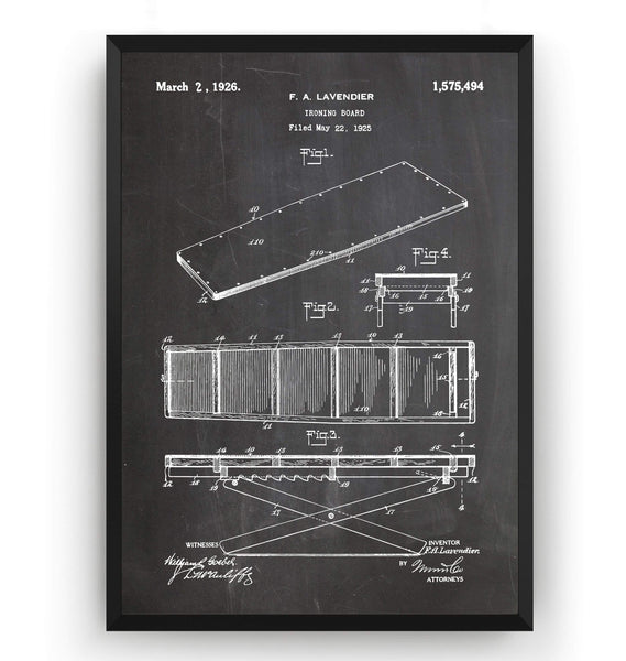Ironing Board 1925 Patent Print - Magic Posters
