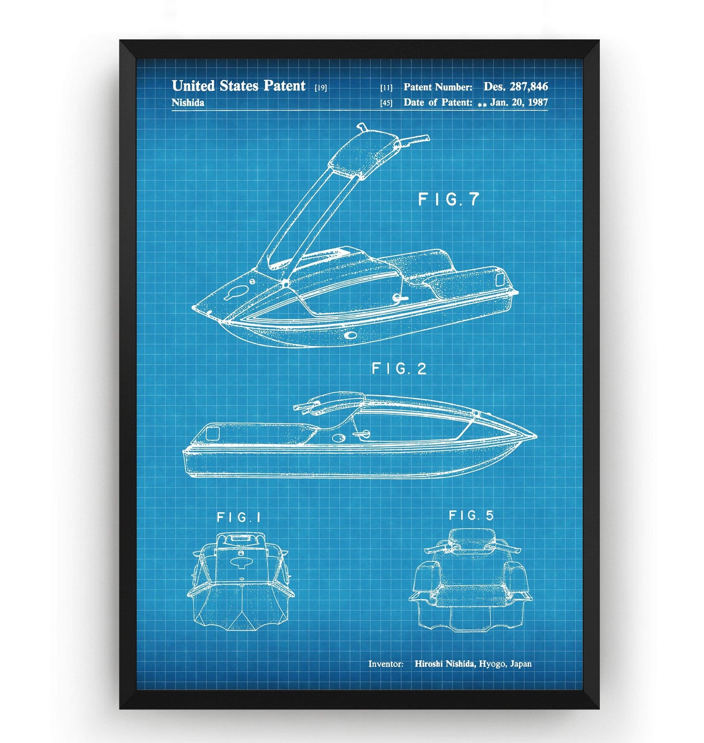 Jet Ski 1987 Patent Print - Magic Posters