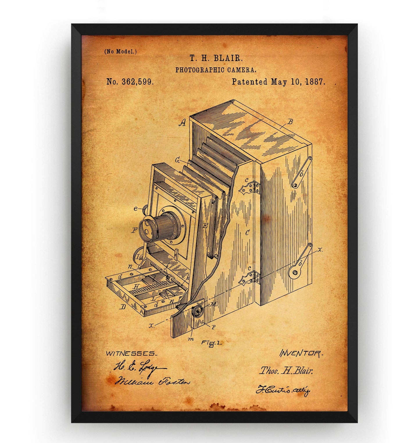 Lucidograph Camera Patent Print - Magic Posters