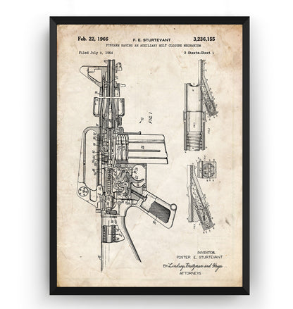 M-16 Patent Print - Magic Posters